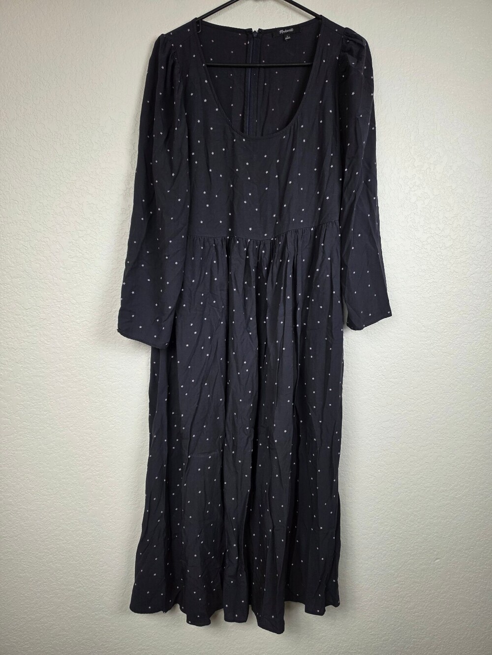 Madewell Black Viscose Midi Dress Size 6